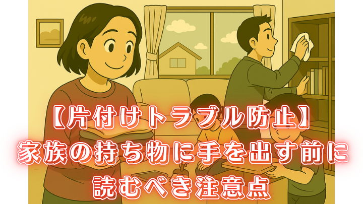 片付け 家族 トラブル 注意点