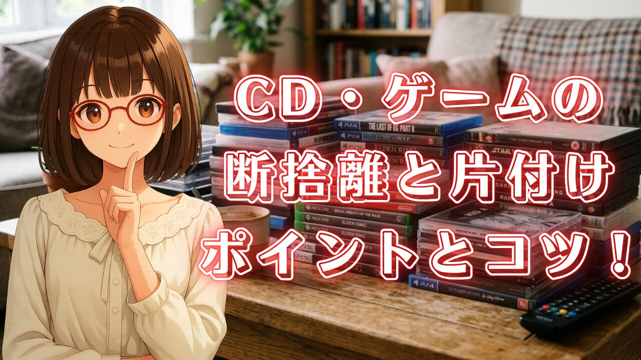 CD DVD ゲームソフト 片付け 断捨離